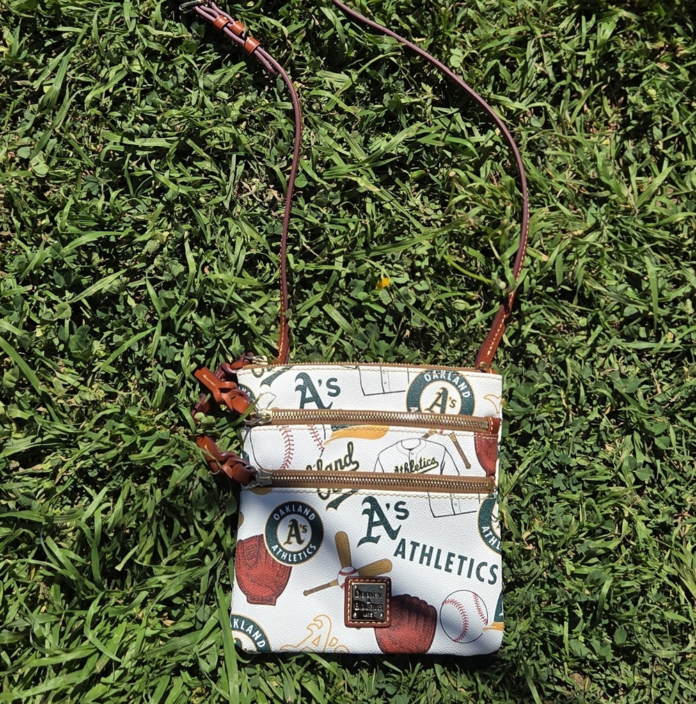 Dooney & Bourke Oakland A's Crossbody Bag - White/Green/Brown